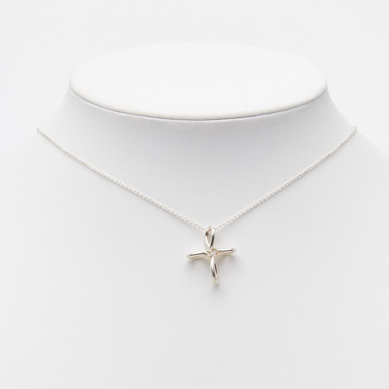 Tiffany & Co. Infinity Cross Elsa Peretti Silver Necklace