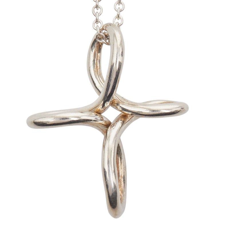 Tiffany & Co. Infinity Cross Elsa Peretti Silver Necklace