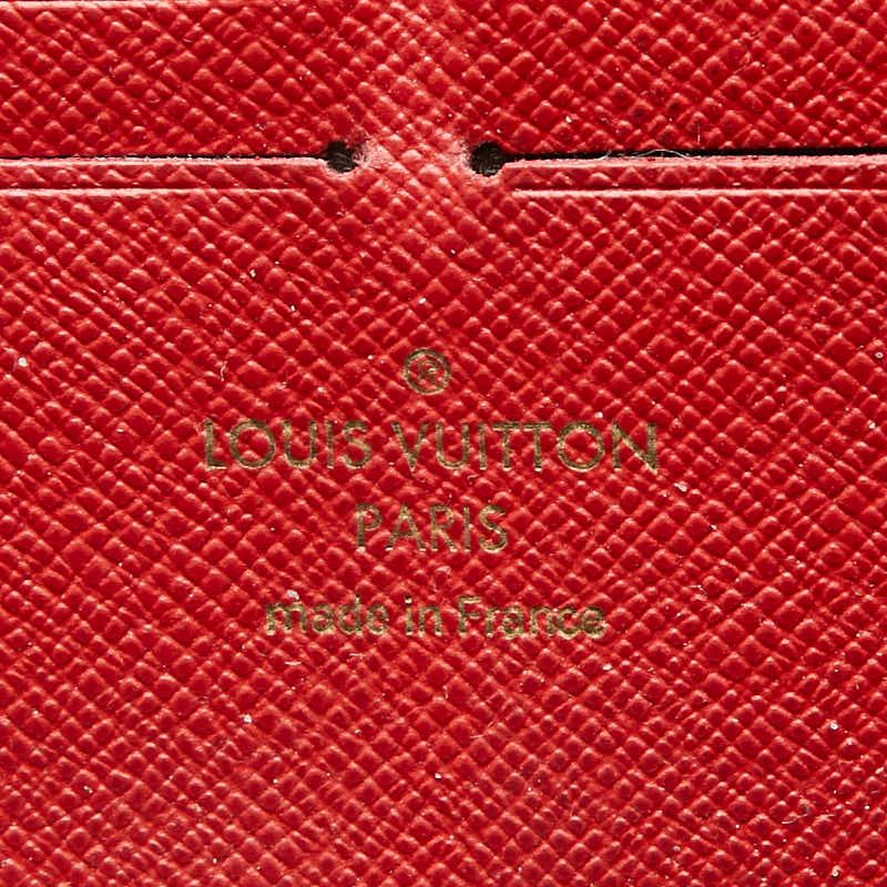 Louis Vuitton Monogram Zippy Wallet Retiro Brown Cerise Leather
