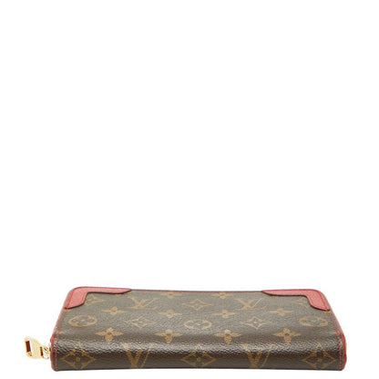 Louis Vuitton Monogram Zippy Wallet Retiro Brown Cerise Leather