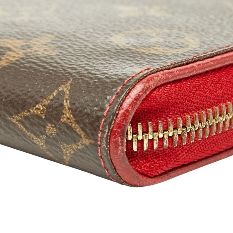 Louis Vuitton Monogram Zippy Wallet Retiro Brown Cerise Leather