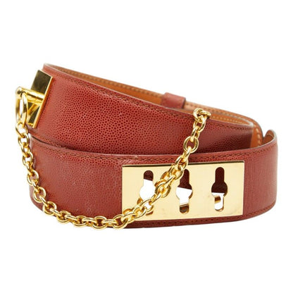 Celine Belt :c 65 Brown Leather