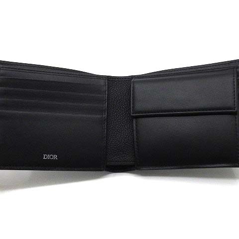 Dior Gravity Leather Bifold Wallet Black