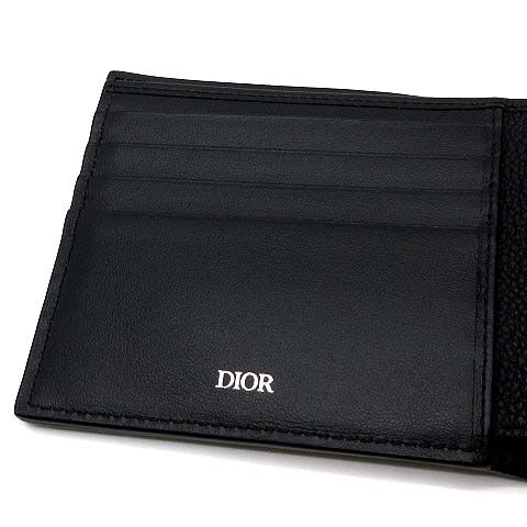 Dior Gravity Leather Bifold Wallet Black