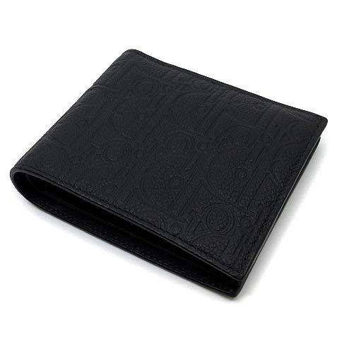 Dior Gravity Leather Bifold Wallet Black