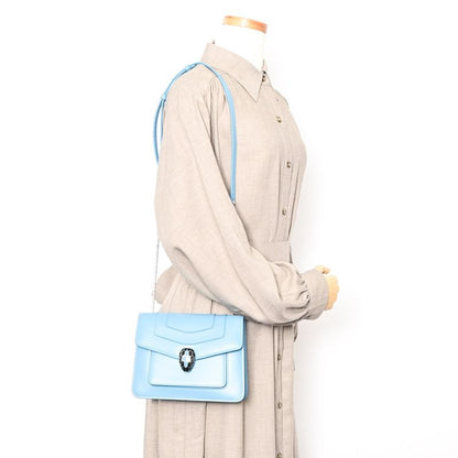 Bvlgari Shoulder Bag Serpentifo Crossbody Blue