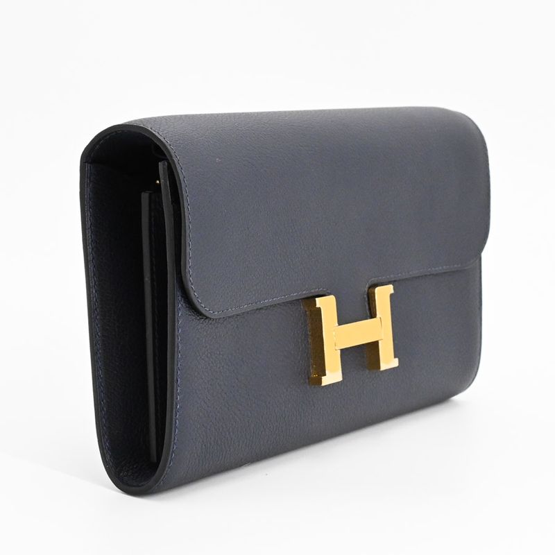 Hermes Shoulder Bag Constance to Go Blue Indigo