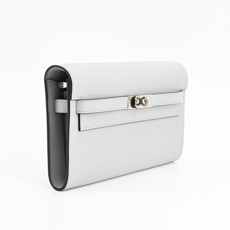 Hermes Shoulder Bag Kelly to Go Blue Glacier