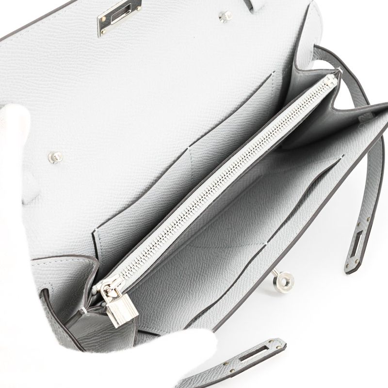 Hermes Shoulder Bag Kelly to Go Blue Glacier