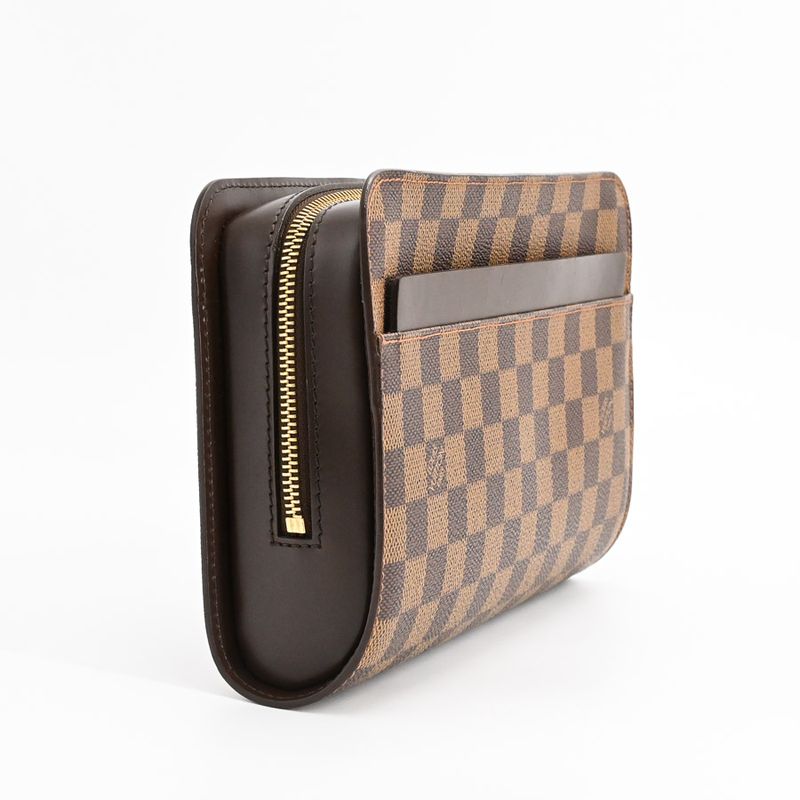 Louis Vuitton Clutch Saint Brown