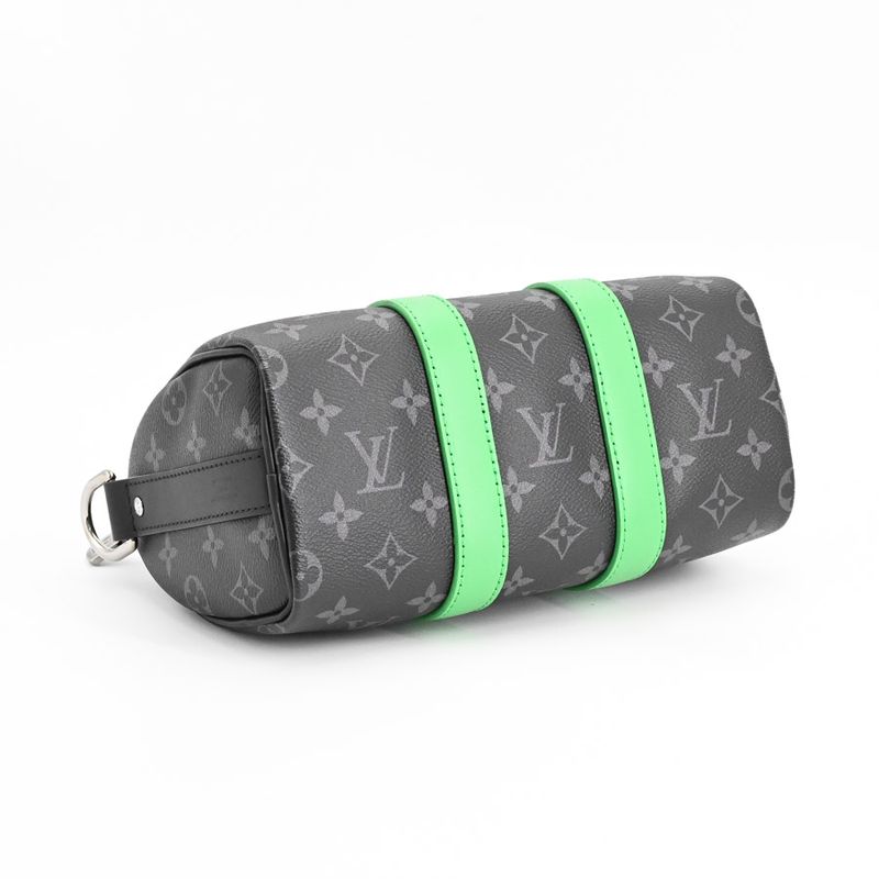 Louis Vuitton Handbag Keepall Bandouliere 25 Black Green