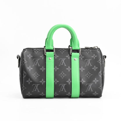 Louis Vuitton Handbag Keepall Bandouliere 25 Black Green