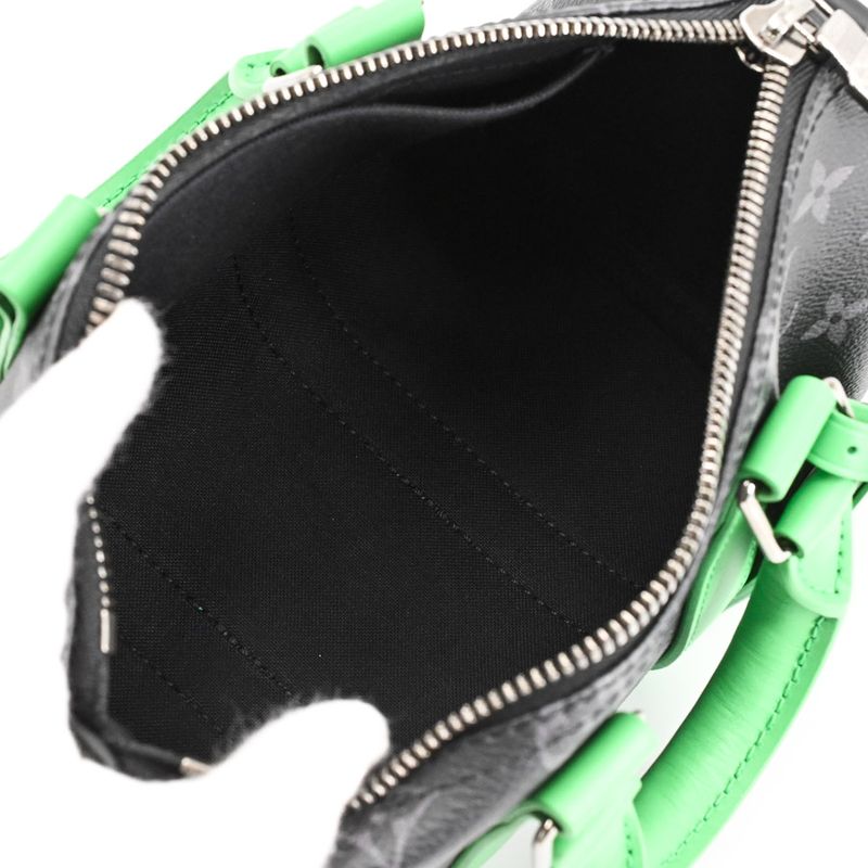 Louis Vuitton Handbag Keepall Bandouliere 25 Black Green