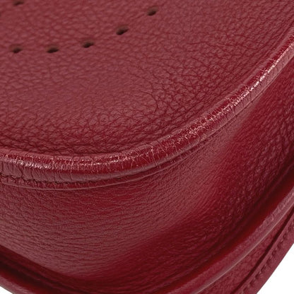 Hermes Evelyne 3 PM Perforated Logo Shoulder Bag Taurillon Clemence Ruby
