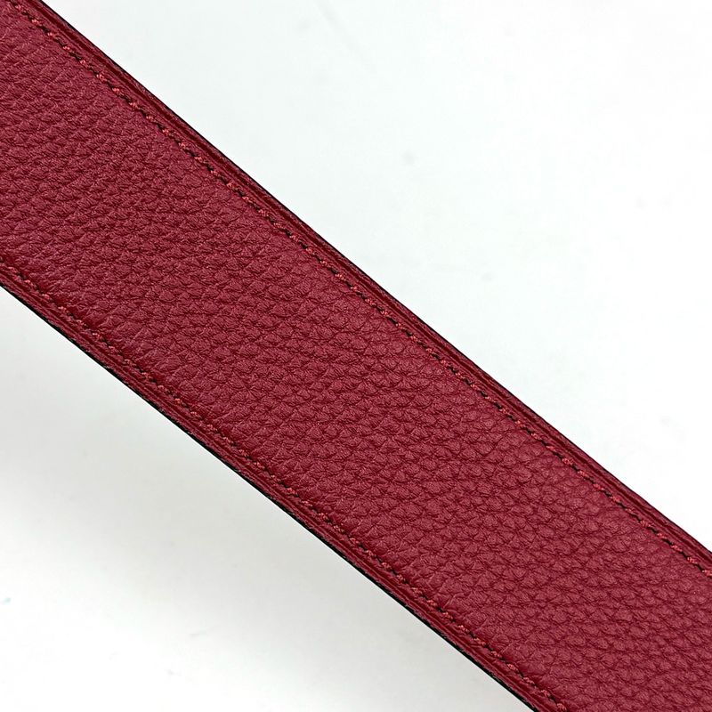 Hermes Constance Reversible Belt Leather Red Black