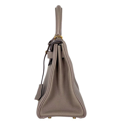 Hermes Kelly 28 Inner Sewing 2-Way Shoulder Bag Togo Griasphalt