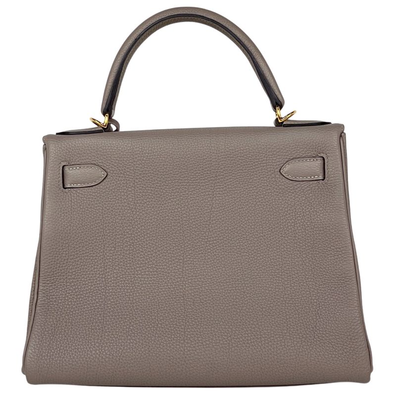 Hermes Kelly 28 Inner Sewing 2-Way Shoulder Bag Togo Griasphalt