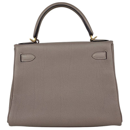 Hermes Kelly 28 Inner Sewing 2-Way Shoulder Bag Togo Griasphalt