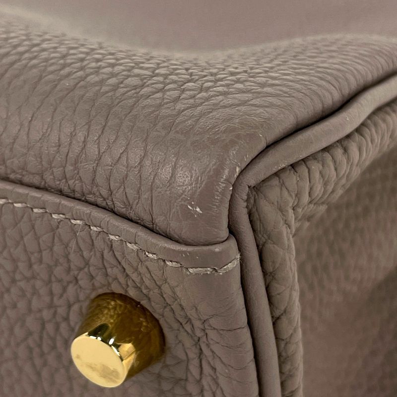 Hermes Kelly 28 Inner Sewing 2-Way Shoulder Bag Togo Griasphalt