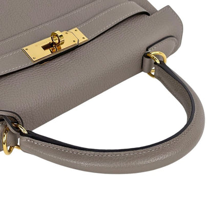 Hermes Kelly 28 Inner Sewing 2-Way Shoulder Bag Togo Griasphalt