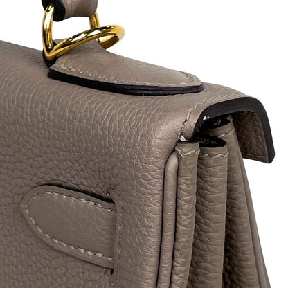 Hermes Kelly 28 Inner Sewing 2-Way Shoulder Bag Togo Griasphalt