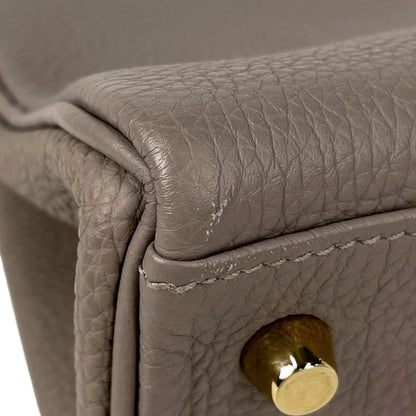 Hermes Kelly 28 Inner Sewing 2-Way Shoulder Bag Togo Griasphalt