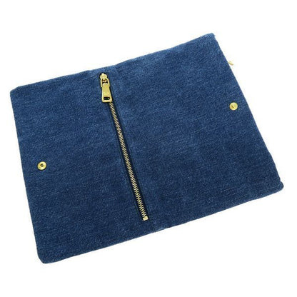 Prada Denim Clutch Blue