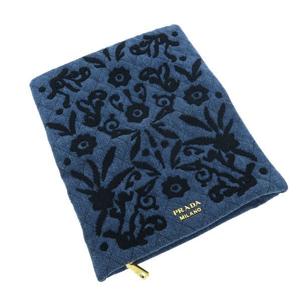Prada Denim Clutch Blue
