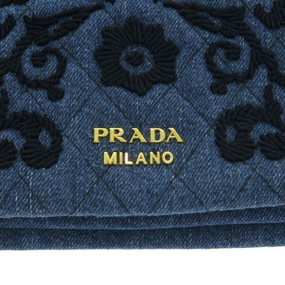 Prada Denim Clutch Blue