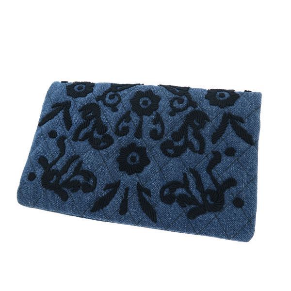 Prada Denim Clutch Blue