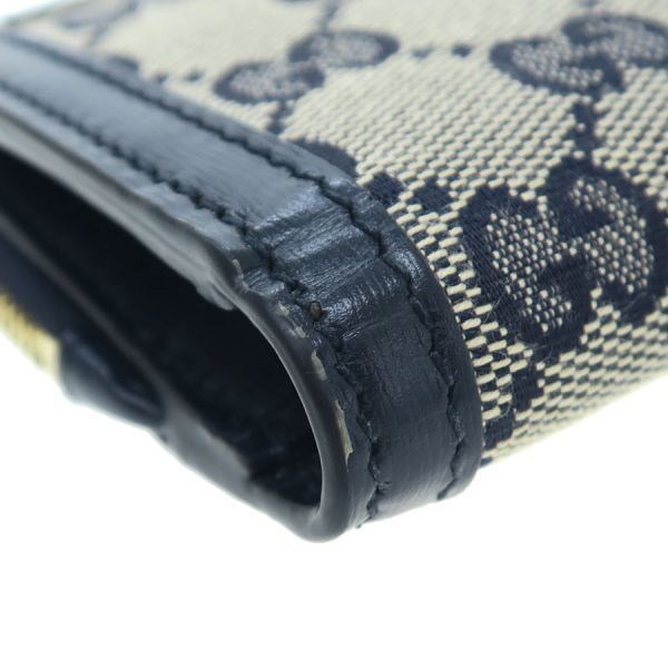 Gucci GG Canvas Compact Wallet Navy Blue