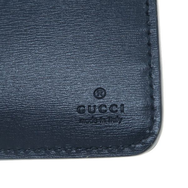 Gucci GG Canvas Compact Wallet Navy Blue