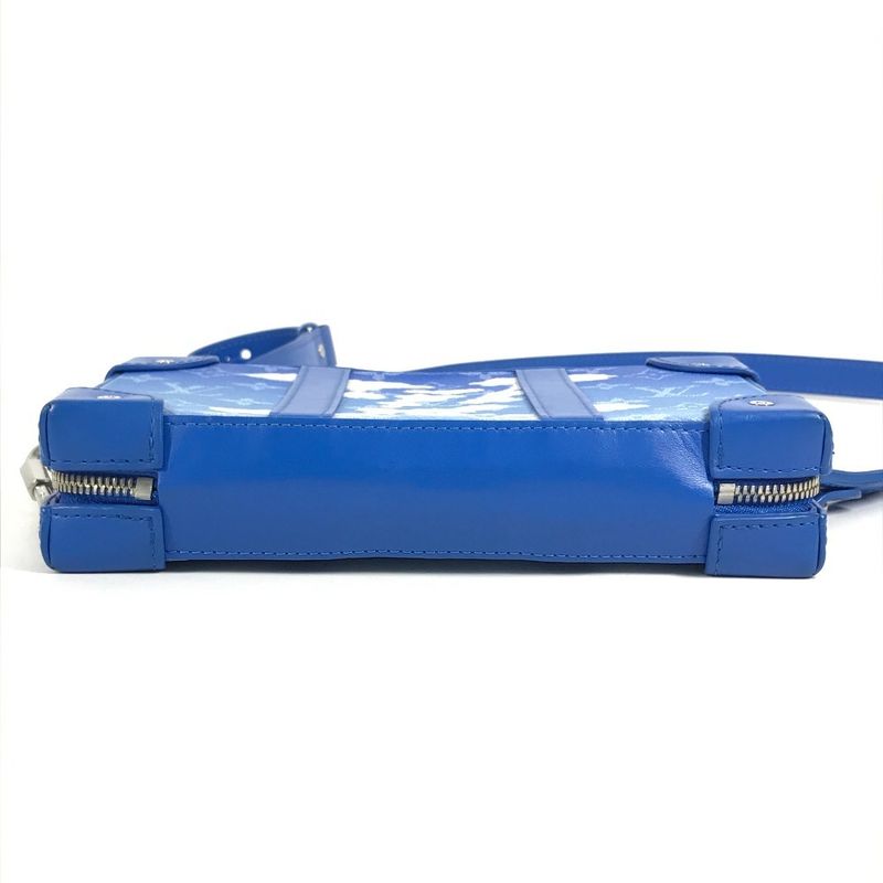 Louis Vuitton Shoulder Bag Soft Trunk Wallet Leather Blue White