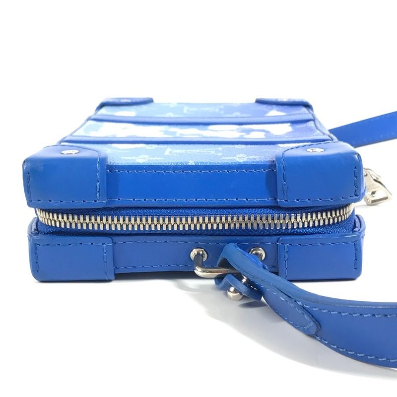 Louis Vuitton Shoulder Bag Soft Trunk Wallet Leather Blue White