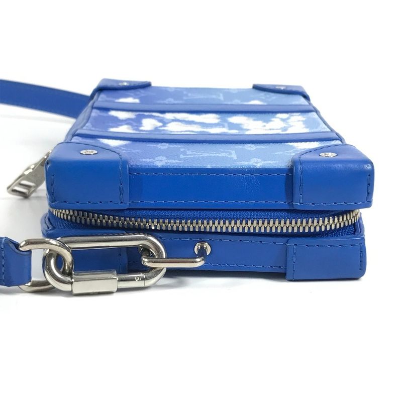 Louis Vuitton Shoulder Bag Soft Trunk Wallet Leather Blue White