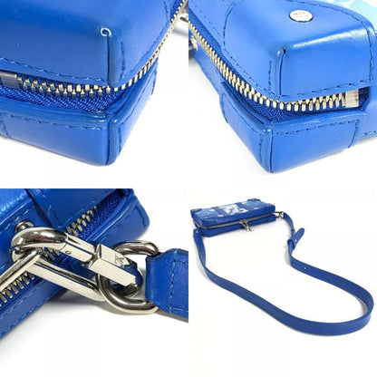 Louis Vuitton Shoulder Bag Soft Trunk Wallet Leather Blue White
