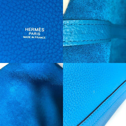 Hermes Handbag Picotin Lock PM Taurillon Clemence Blue Free Doub