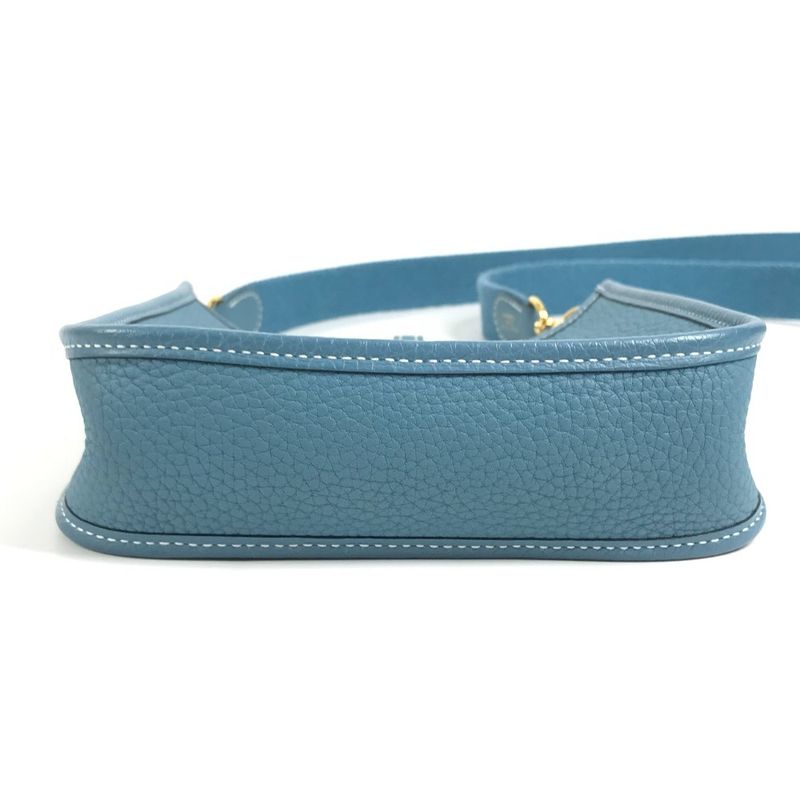 Hermes Shoulder Bag Evelyne TPM 16 TPM Taurillon Clemence New Blue