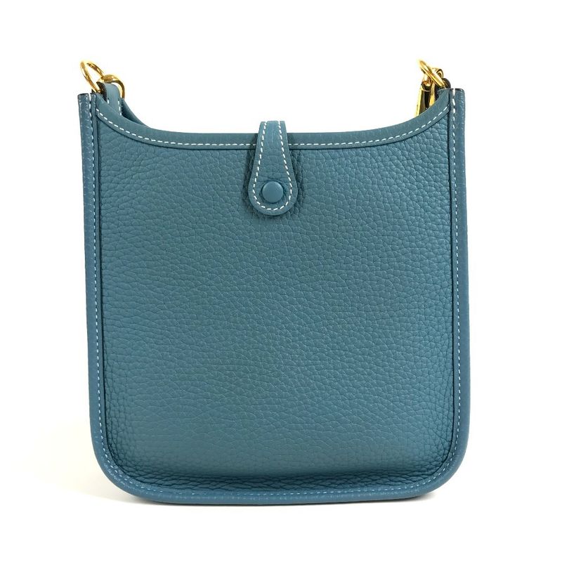 Hermes Shoulder Bag Evelyne TPM 16 TPM Taurillon Clemence New Blue