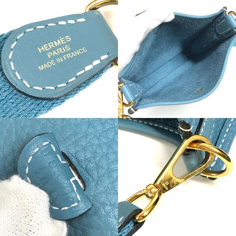 Hermes Shoulder Bag Evelyne TPM 16 TPM Taurillon Clemence New Blue