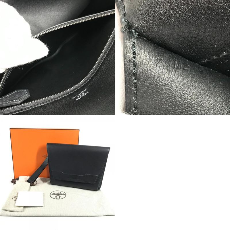 Hermes Clutch Novapolis Pouch Evercolor Black