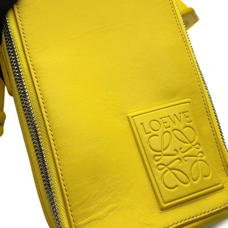 Loewe Shoulder Bag Vertical Crossbody Pocket Anagram Leather