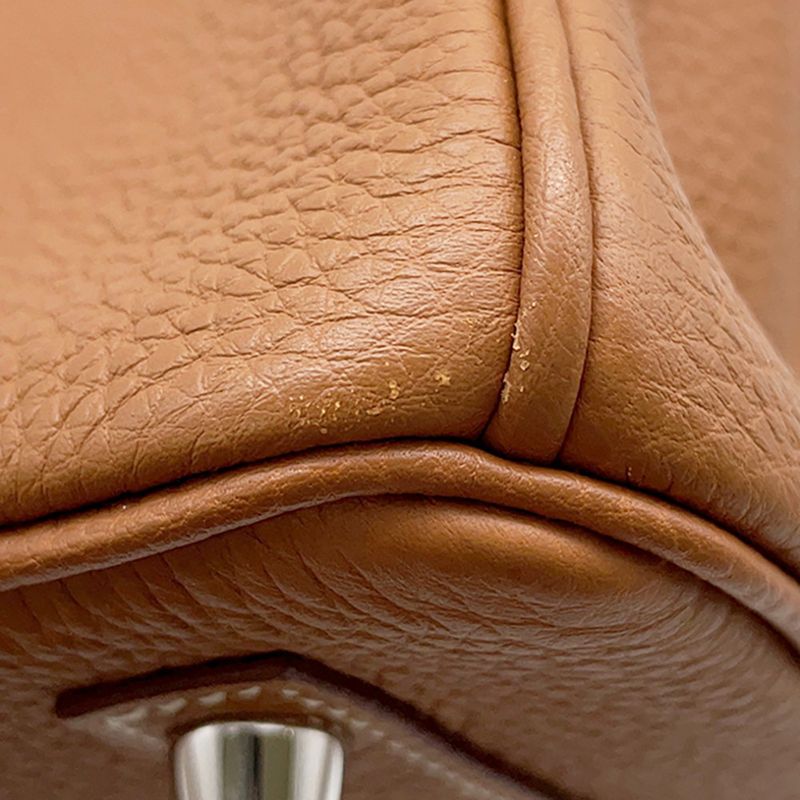 Hermes Birkin 25 Gold Silver Togo Handbag