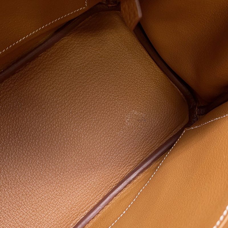 Hermes Birkin 25 Gold Silver Togo Handbag