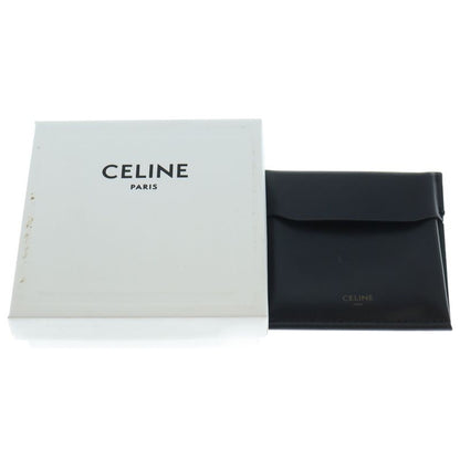 Celine Triomphe Sparkle Strass & Gold Finish Plus Hoop Earrings