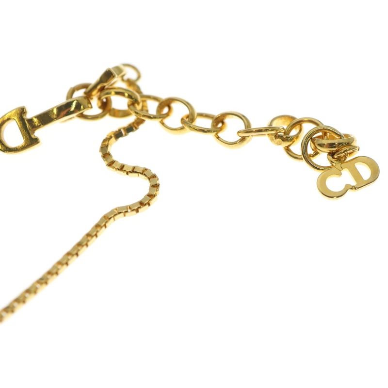 Dior Star Motif Necklace Pendant Chain Gold