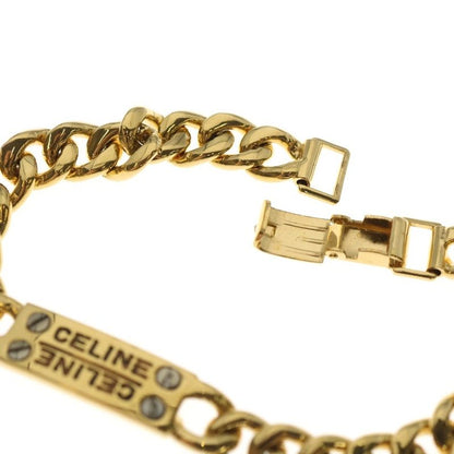 Celine Logo Plated Bracelet Gold Chain