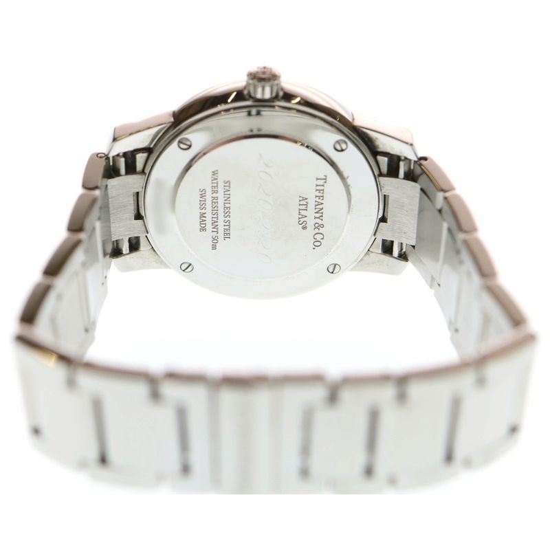 Tiffany & Co. Atlas 2 Hand Silver Dial SS Quartz Watch