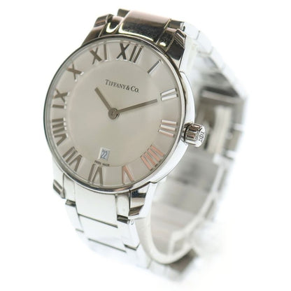 Tiffany & Co. Atlas 2 Hand Silver Dial SS Quartz Watch