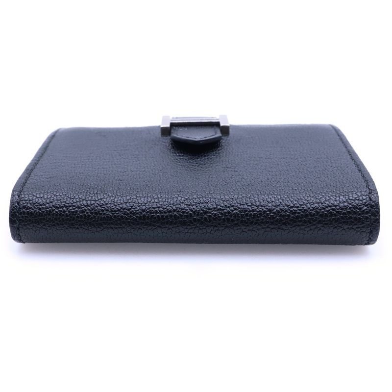 Hermes Bearn Mini Card Case Silver Black